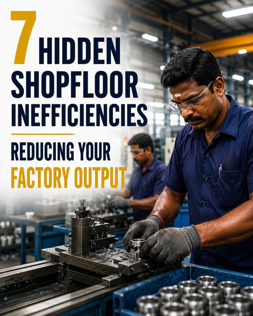 Manufacturing Productivity Improvement: 7 Hidden Shopfloor Inefficiencies Reducing Factory Output