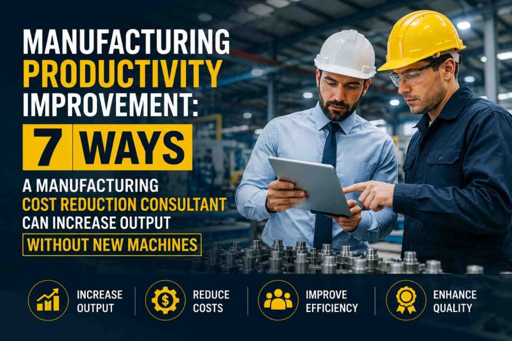 Manufacturing Productivity Improvement: 7 Ways a Manufacturing Cost Reduction Consultant Can Increase Output Without New Machines